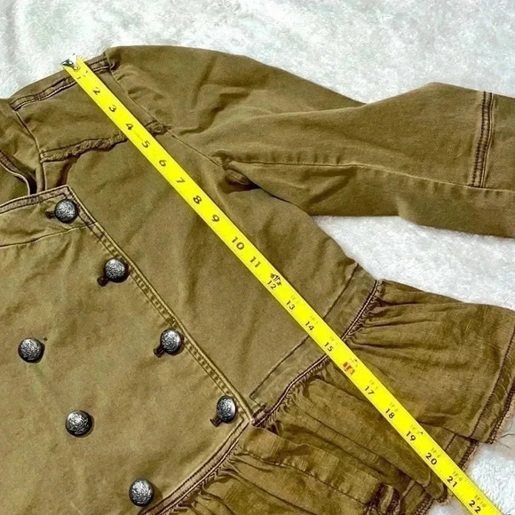 Free People Women's Military Moto Jacket Raw Hem Size Small - Picture 9 of 12